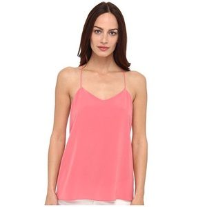 Tibi classic silk camisole in pink